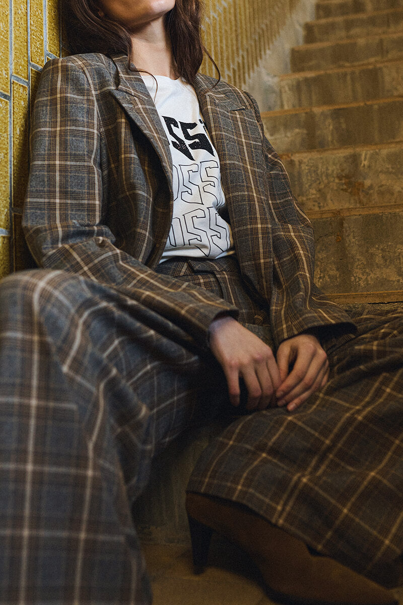 ElliGO Blazer Brown Checks Gossia