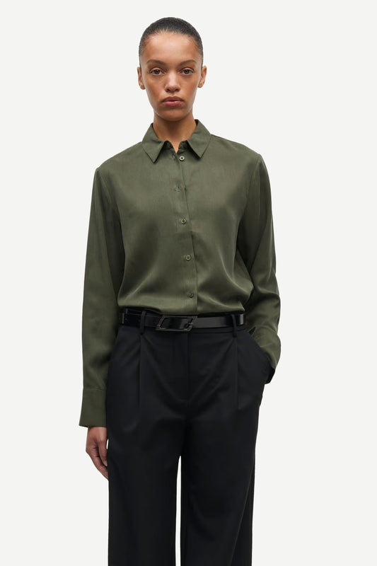 Samina LS Shirt 14028 Forest Night Samsoe Samsoe