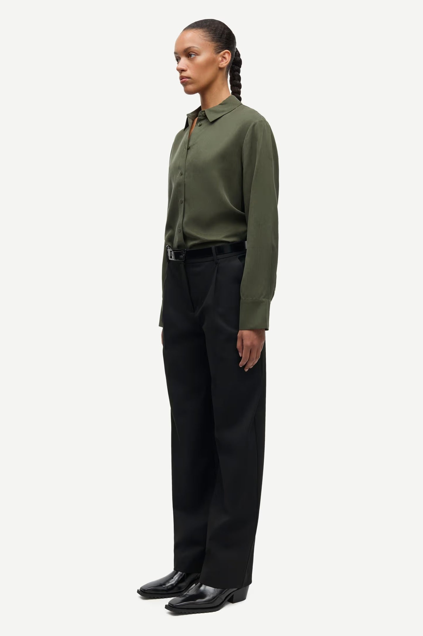 Samina LS Shirt 14028 Forest Night Samsoe Samsoe