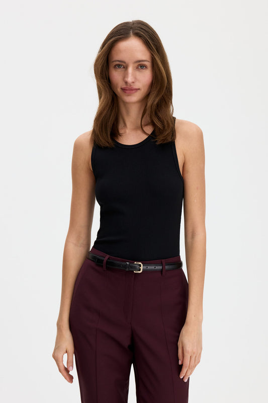 Fine Rib Tank Black Filippa K