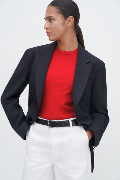 Fine Rib Tee Bright Red Filippa K