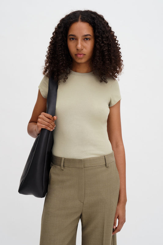Fine Rib Tee Light Green Filippa K