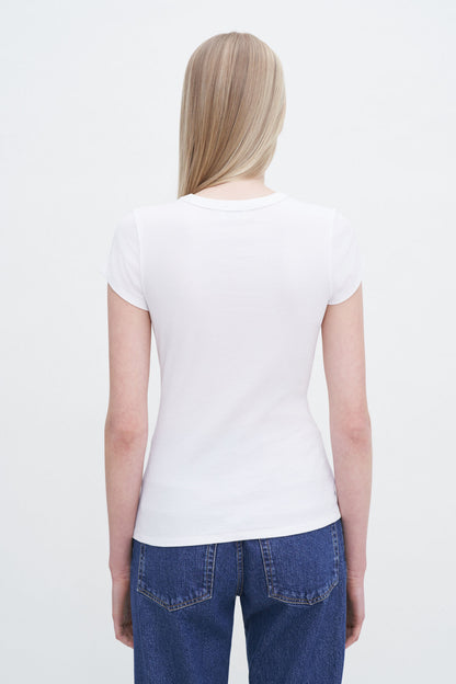 Fine Rib Tee White Filippa K