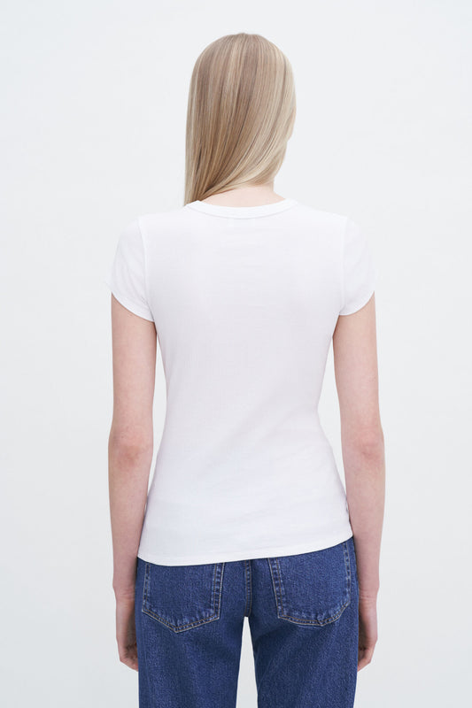 Fine Rib Tee White Filippa K
