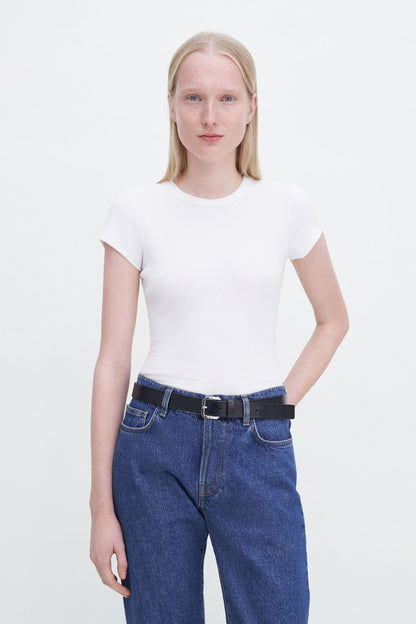 Fine Rib Tee White Filippa K