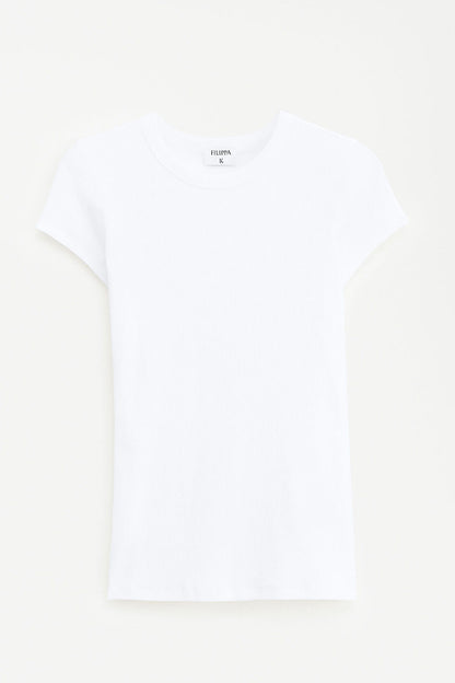Fine Rib Tee White Filippa K