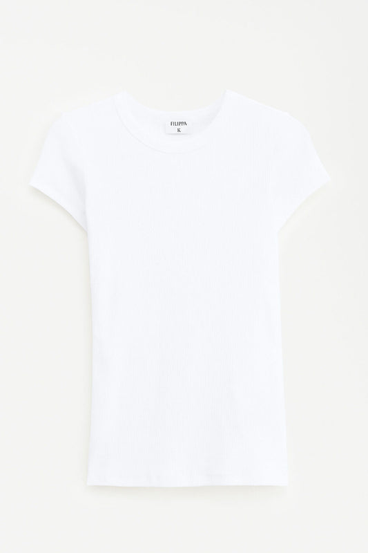 Fine Rib Tee White Filippa K
