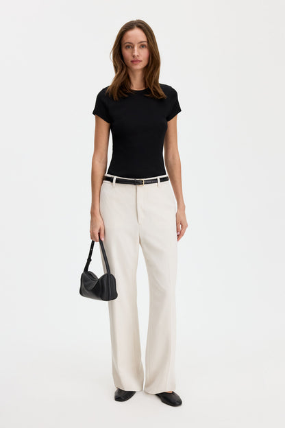 Fine Rib Tee Black Filippa K