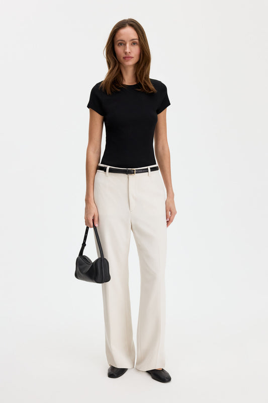 Fine Rib Tee Black Filippa K