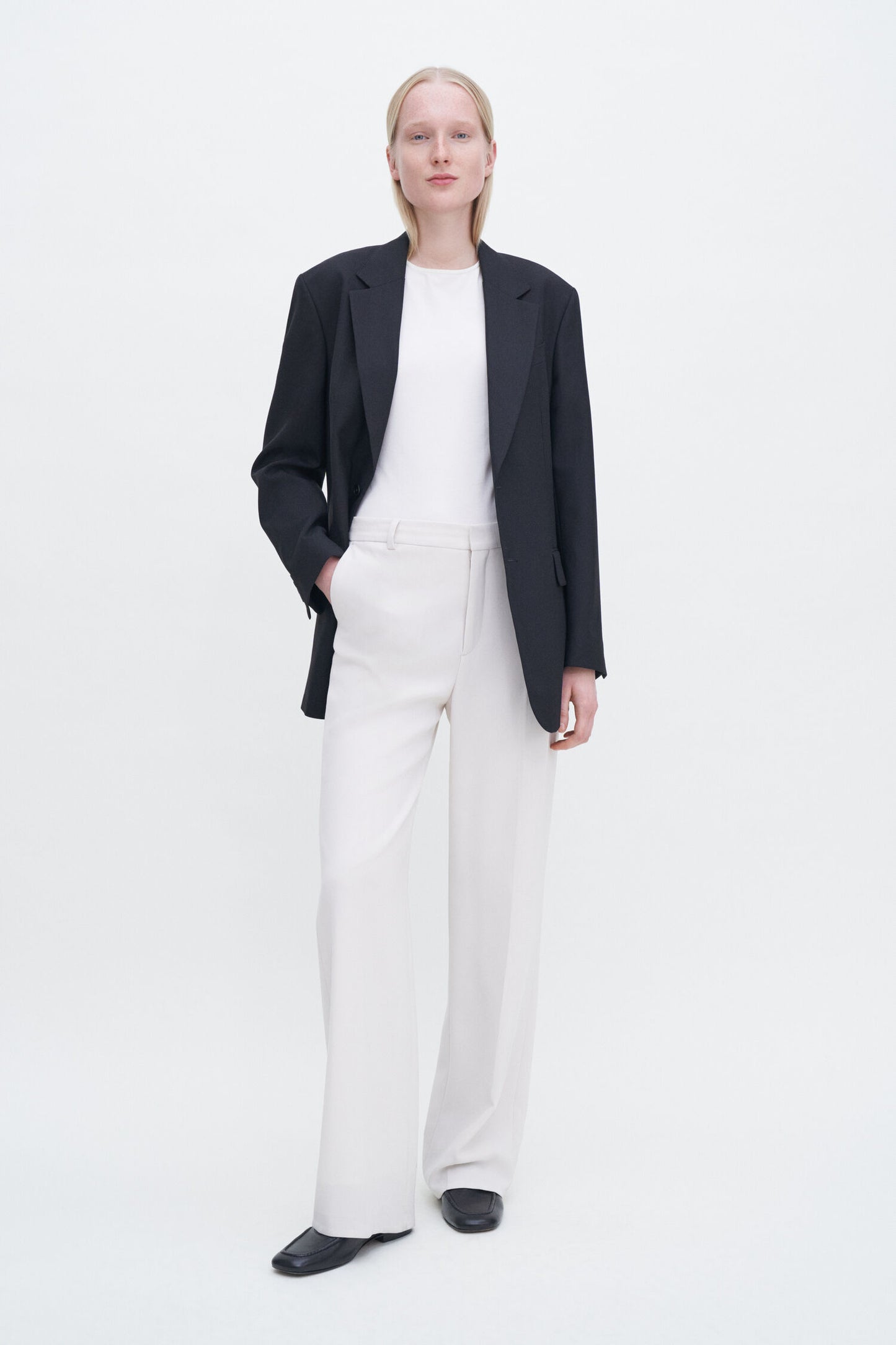 Cotton Stretch Elbow Sleeve White Filippa K
