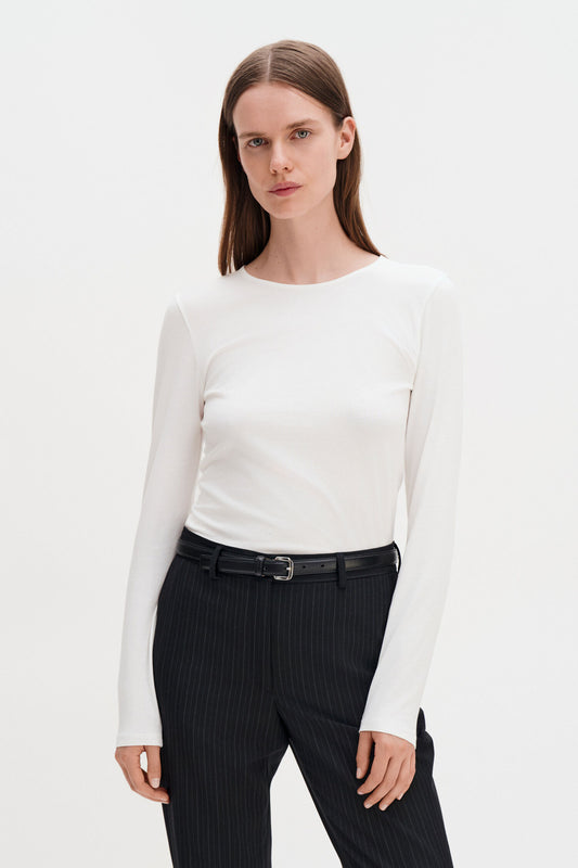 Cotton Stretch Long Sleeve White Filippa K