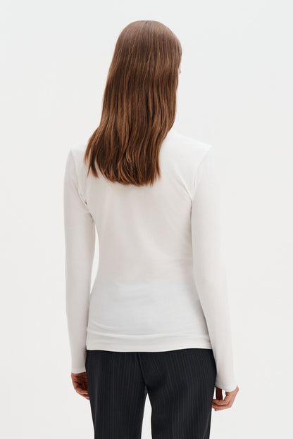 Cotton Stretch Long Sleeve White Filippa K