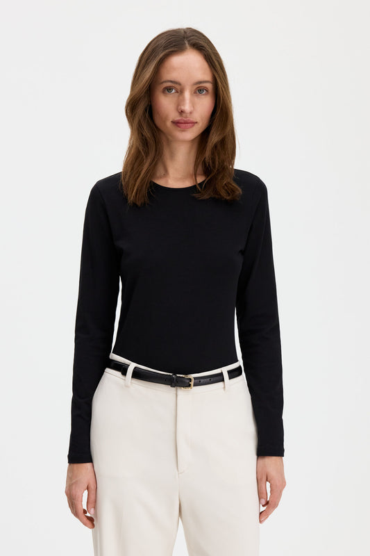 Cotton Stretch Long Sleeve Black Filippa K