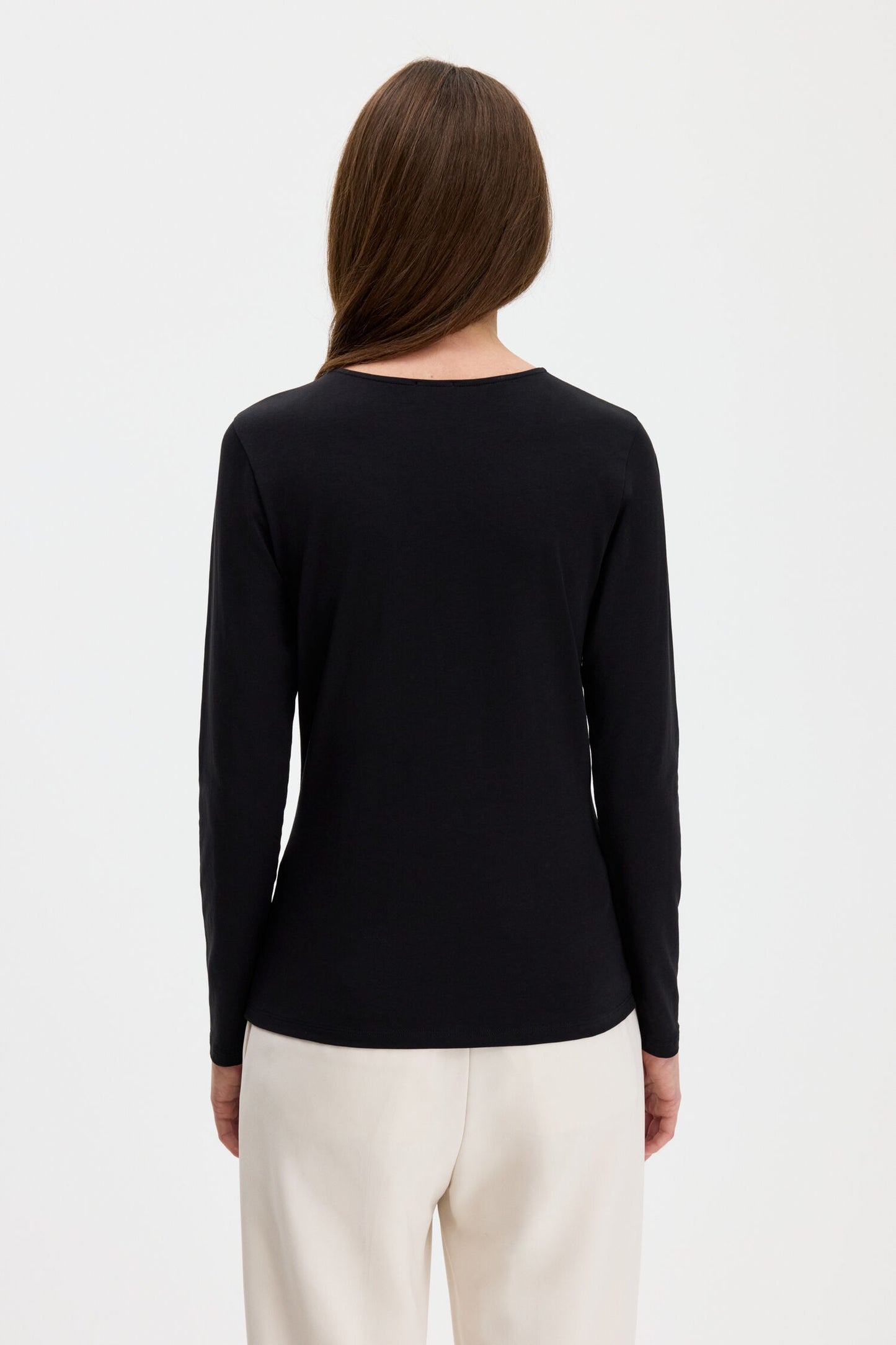 Cotton Stretch Long Sleeve Black Filippa K