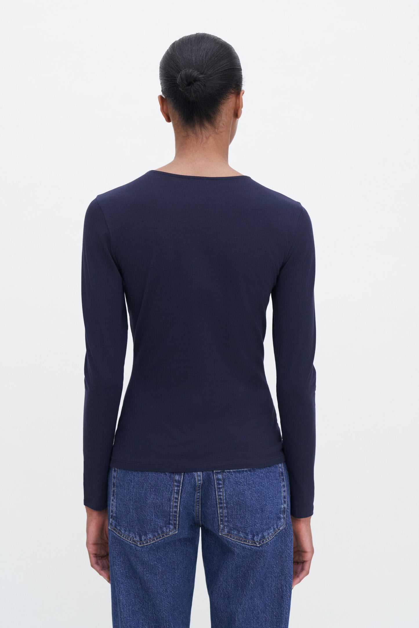 Cotton Stretch Long Sleeve Navy Filippa K