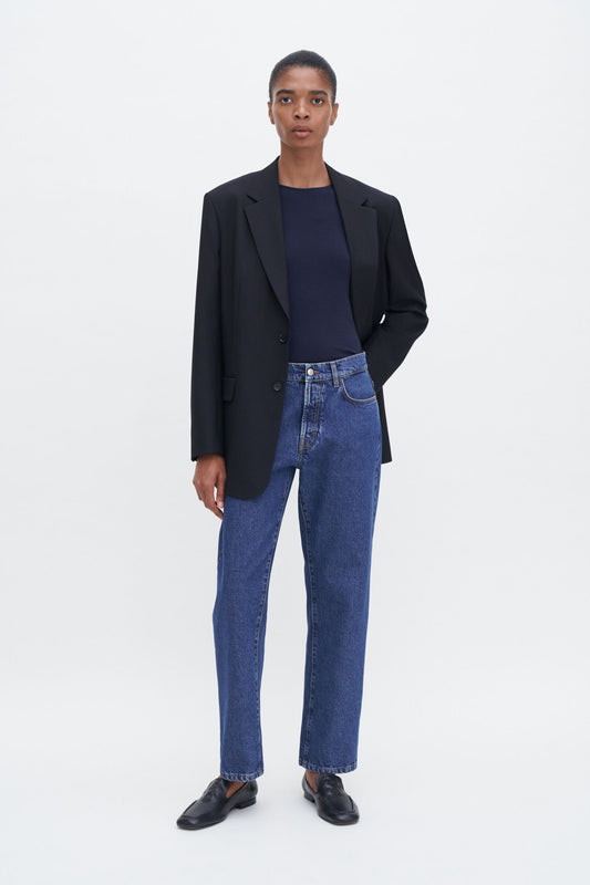 Cotton Stretch Long Sleeve Navy Filippa K