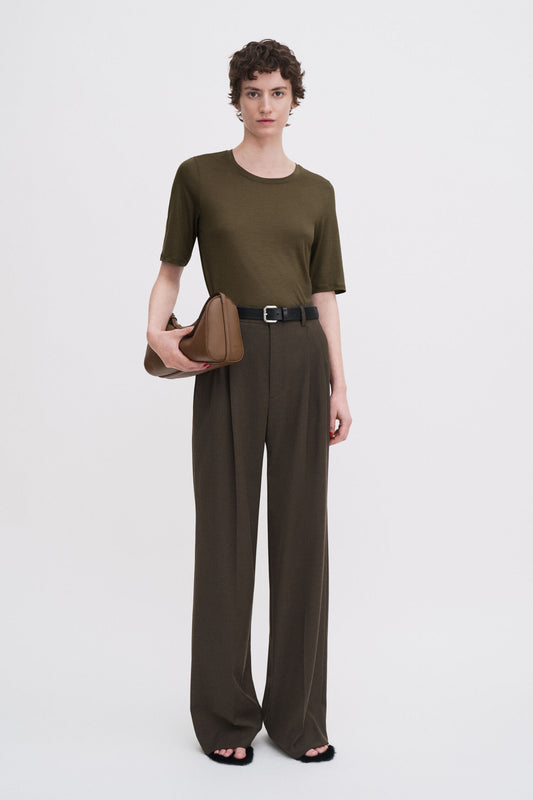 Elena Tee Dark Khaki Green Filippa K