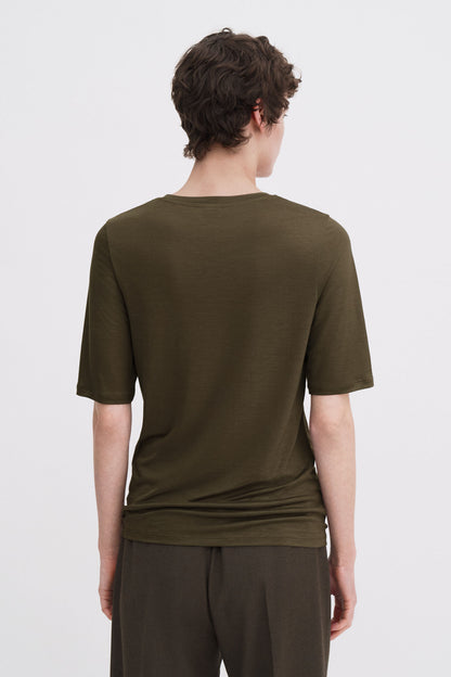 Elena Tee Dark Khaki Green Filippa K