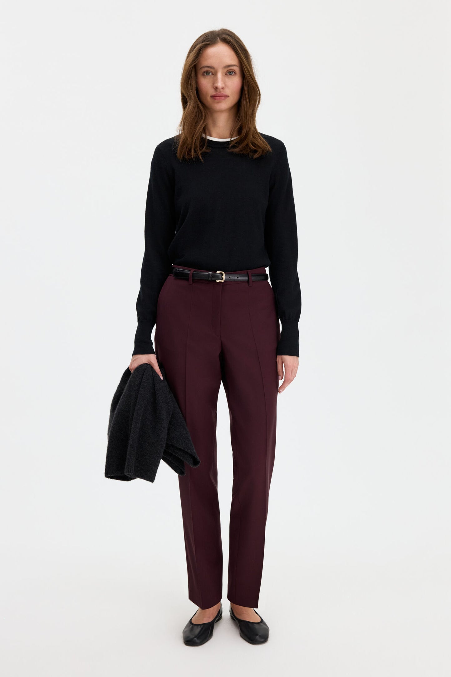 Merino R-Neck Sweater Black Filippa K