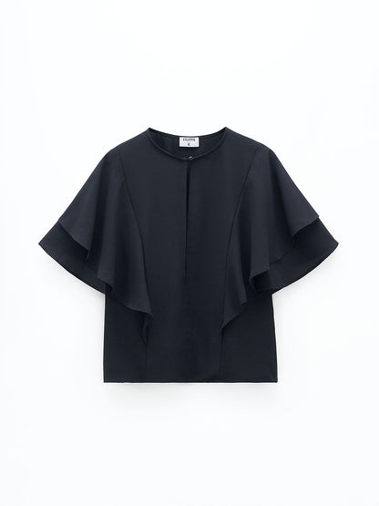 Frill Sleeve Top Black Filippa K