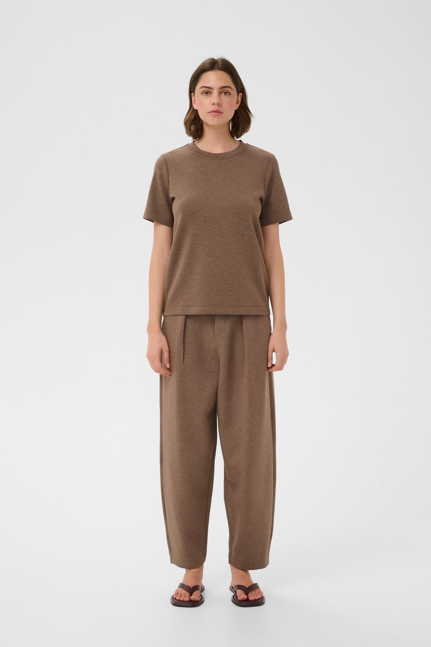 VincentIW Melange Karmen T-Shirt Coffee Quartz Mel InWear