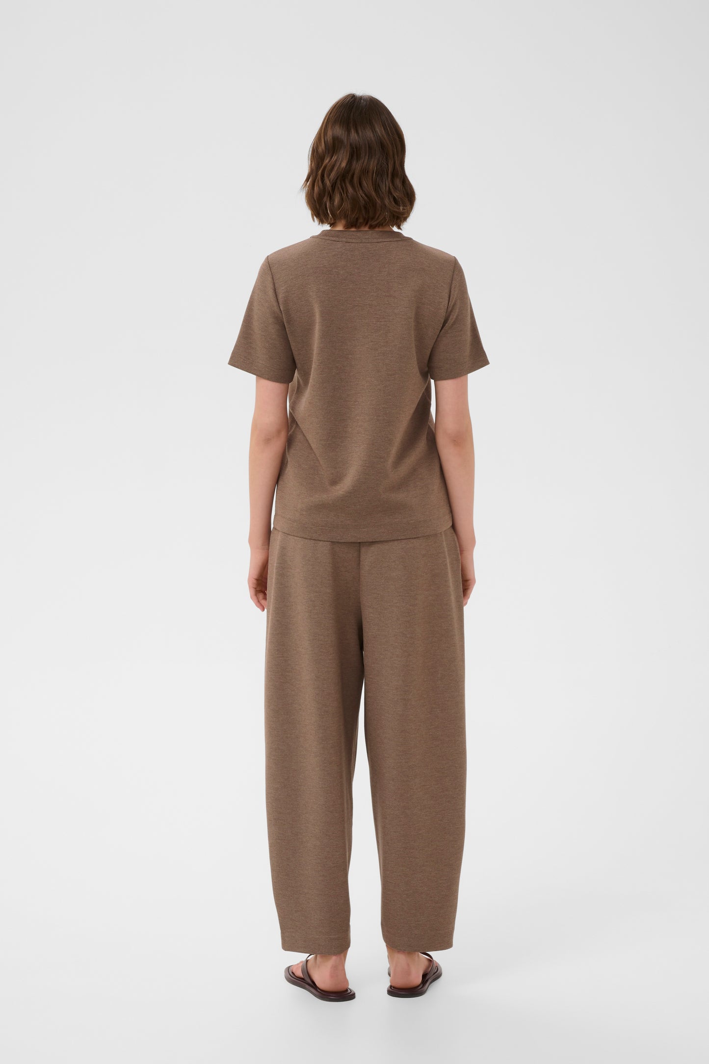 VincentIW Melange Karmen T-Shirt Coffee Quartz Mel InWear