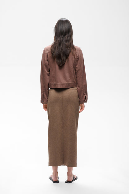 AidaIW Melange Skirt Coffee Quartz Mel InWear
