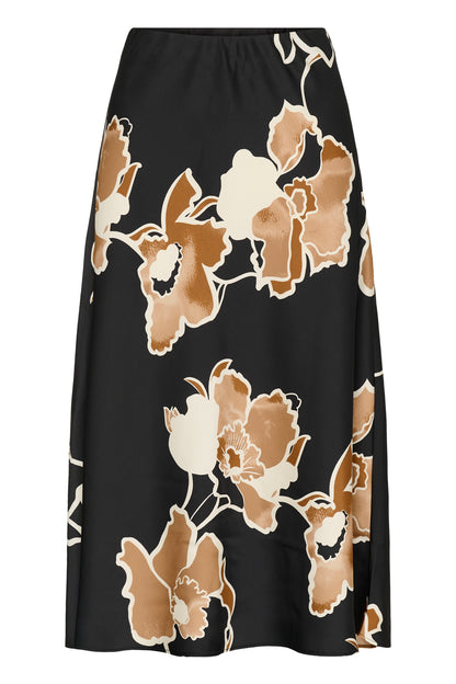 DawnIW Skirt Black Sketch Flower InWear