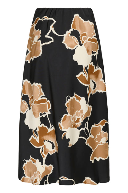 DawnIW Skirt Black Sketch Flower InWear