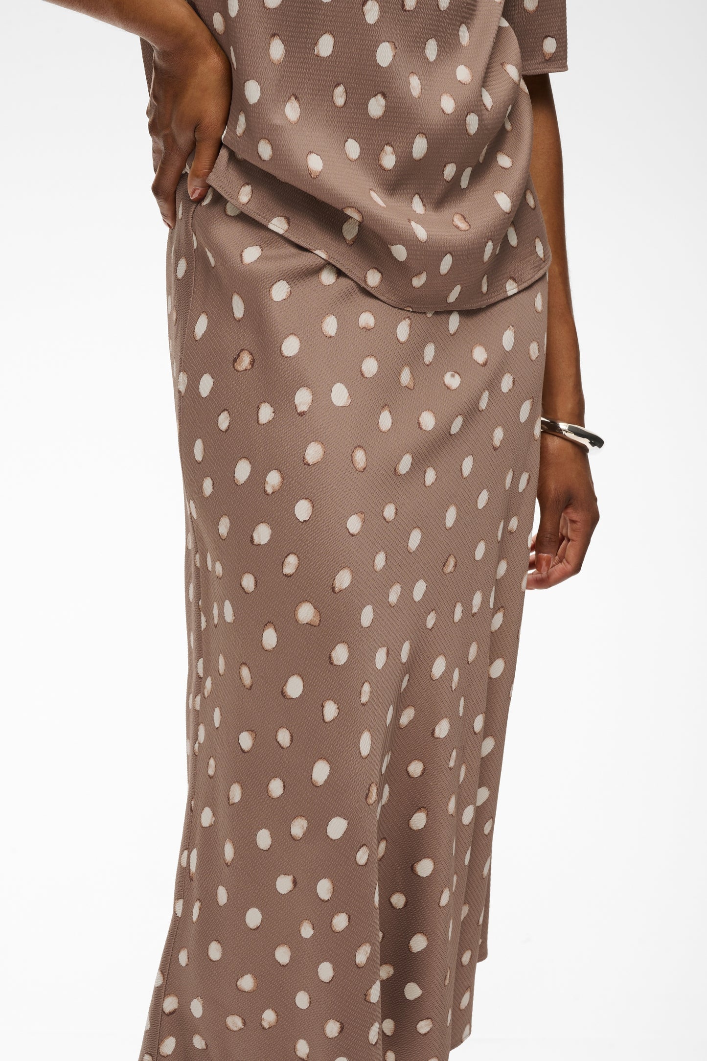 HenriIW Skirt Brown Brush Dot InWear