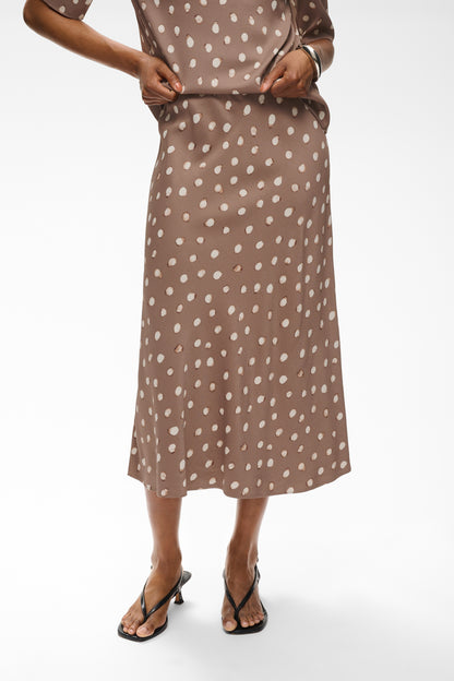 HenriIW Skirt Brown Brush Dot InWear