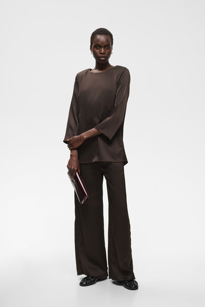 OliveIW Pant Chocolate Brown InWear