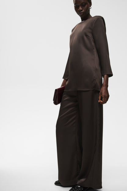 OliveIW Pant Chocolate Brown InWear
