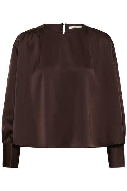 OliveIW Dawn Blouse Chocolate Brown InWear
