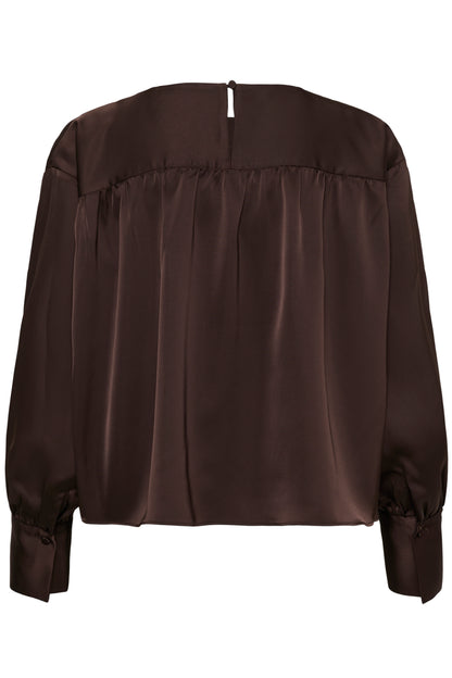 OliveIW Dawn Blouse Chocolate Brown InWear
