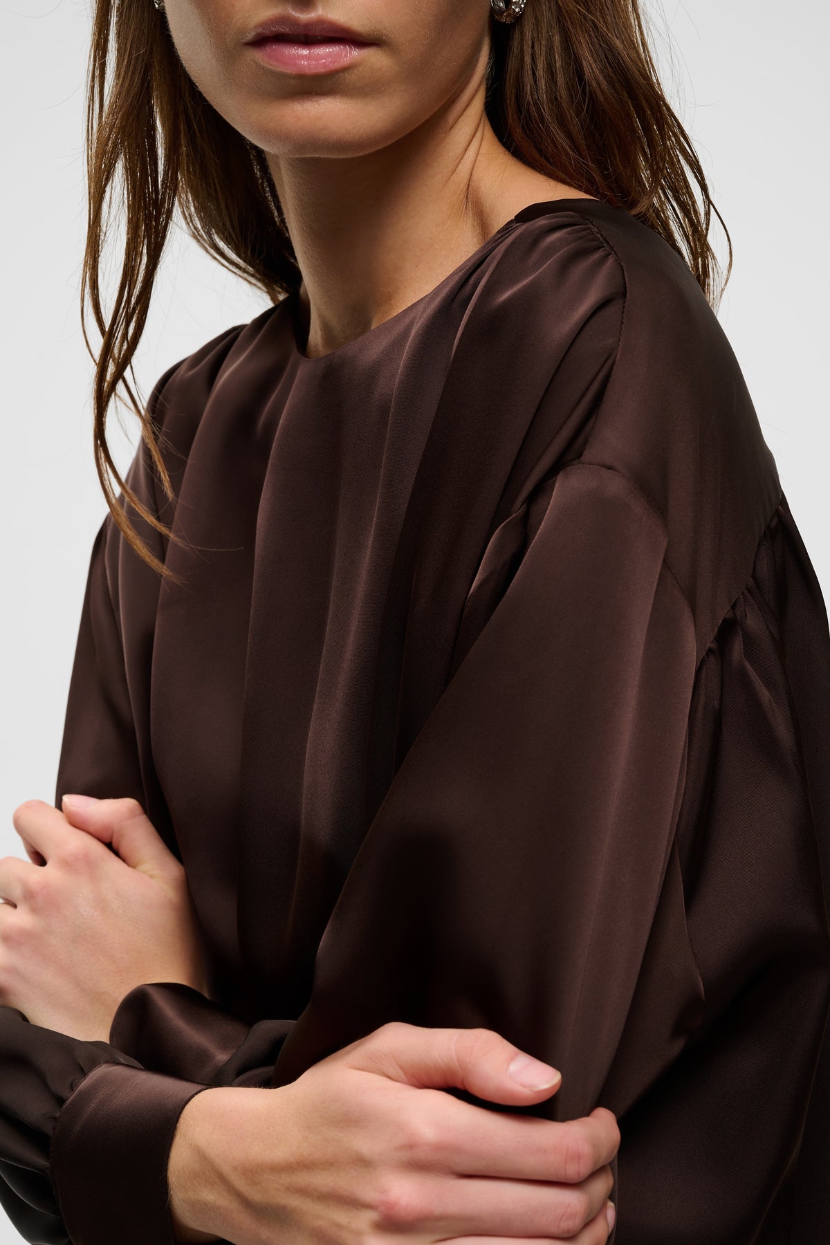 OliveIW Dawn Blouse Chocolate Brown InWear