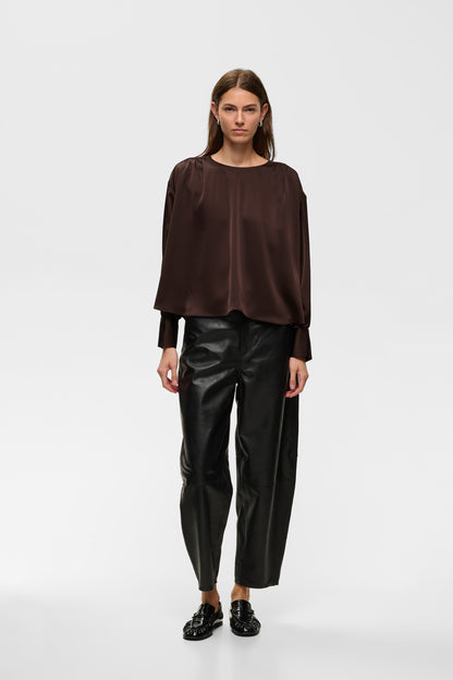 OliveIW Dawn Blouse Chocolate Brown InWear