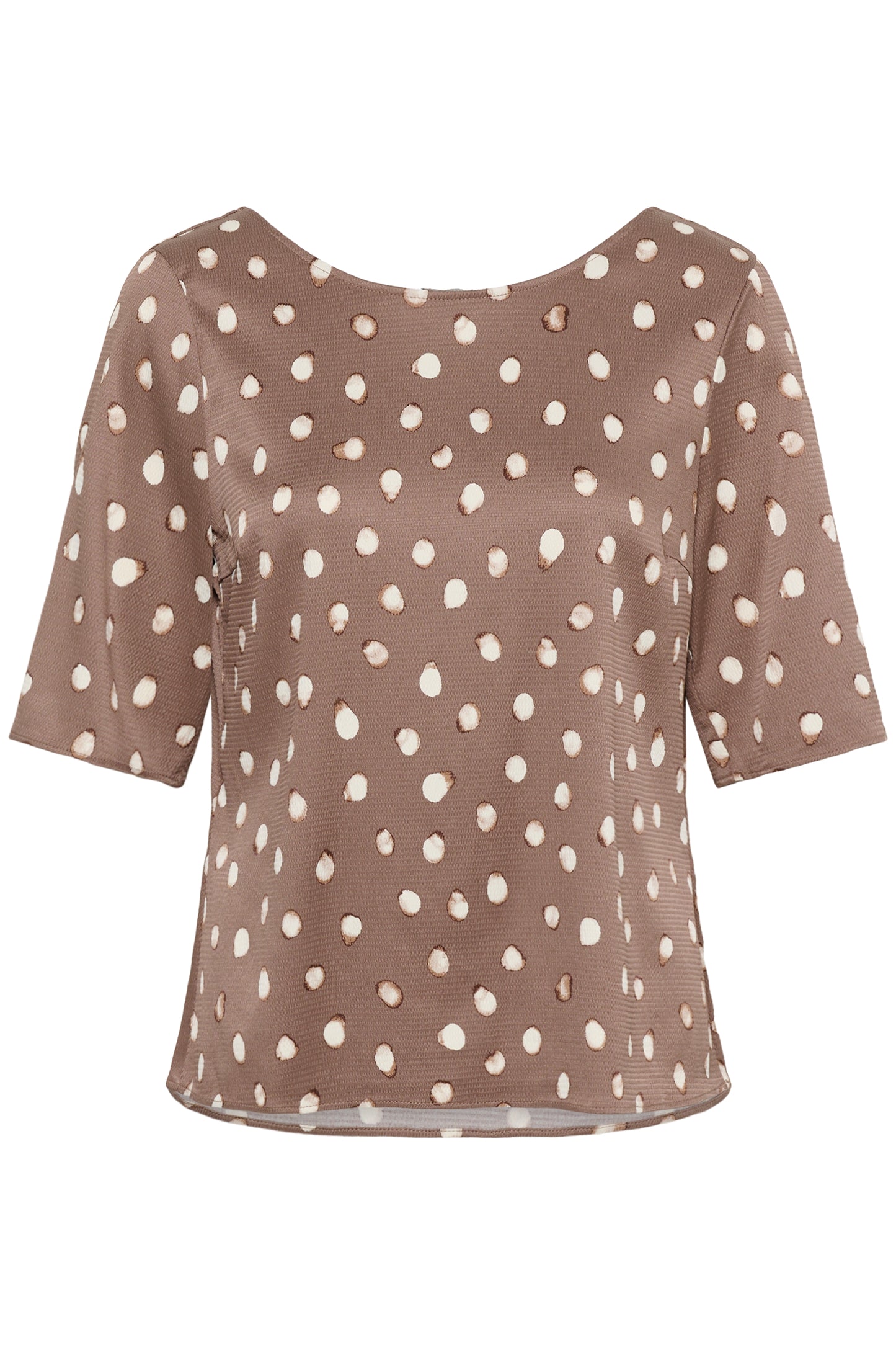 HenriIW Blouse Brown Brush Dot InWear
