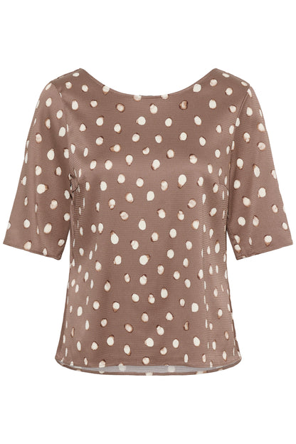 HenriIW Blouse Brown Brush Dot InWear