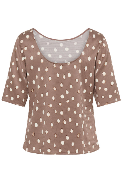 HenriIW Blouse Brown Brush Dot InWear