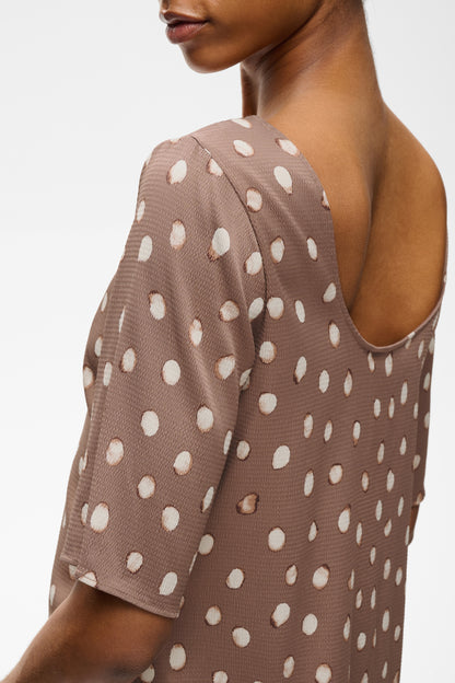 HenriIW Blouse Brown Brush Dot InWear