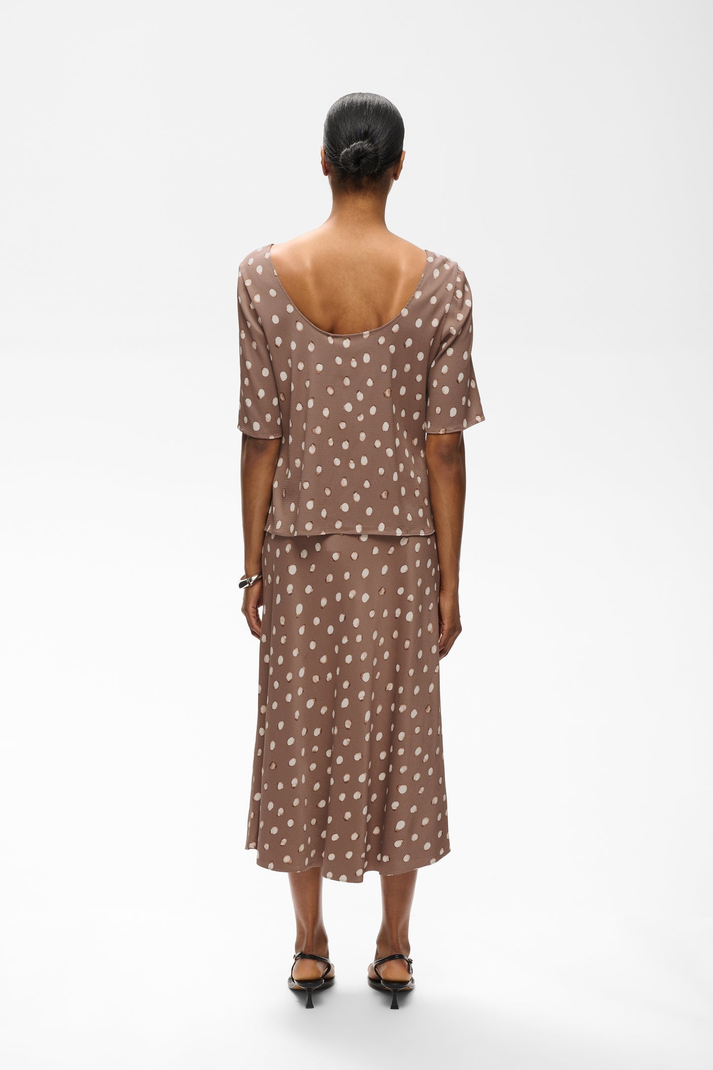 HenriIW Blouse Brown Brush Dot InWear
