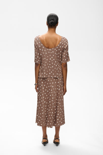 HenriIW Blouse Brown Brush Dot InWear
