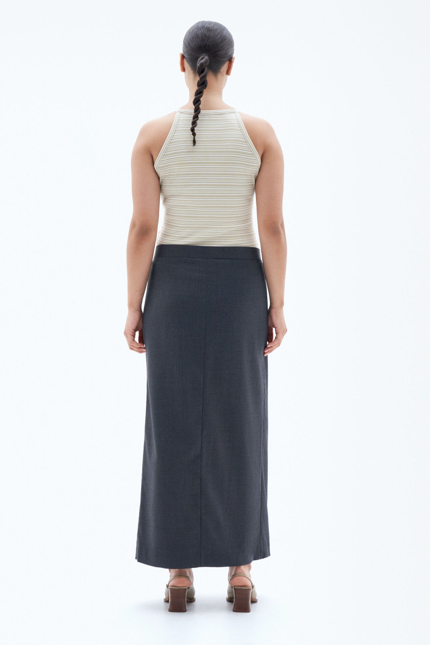 Striped Tank Dark Yellow/White Stripe