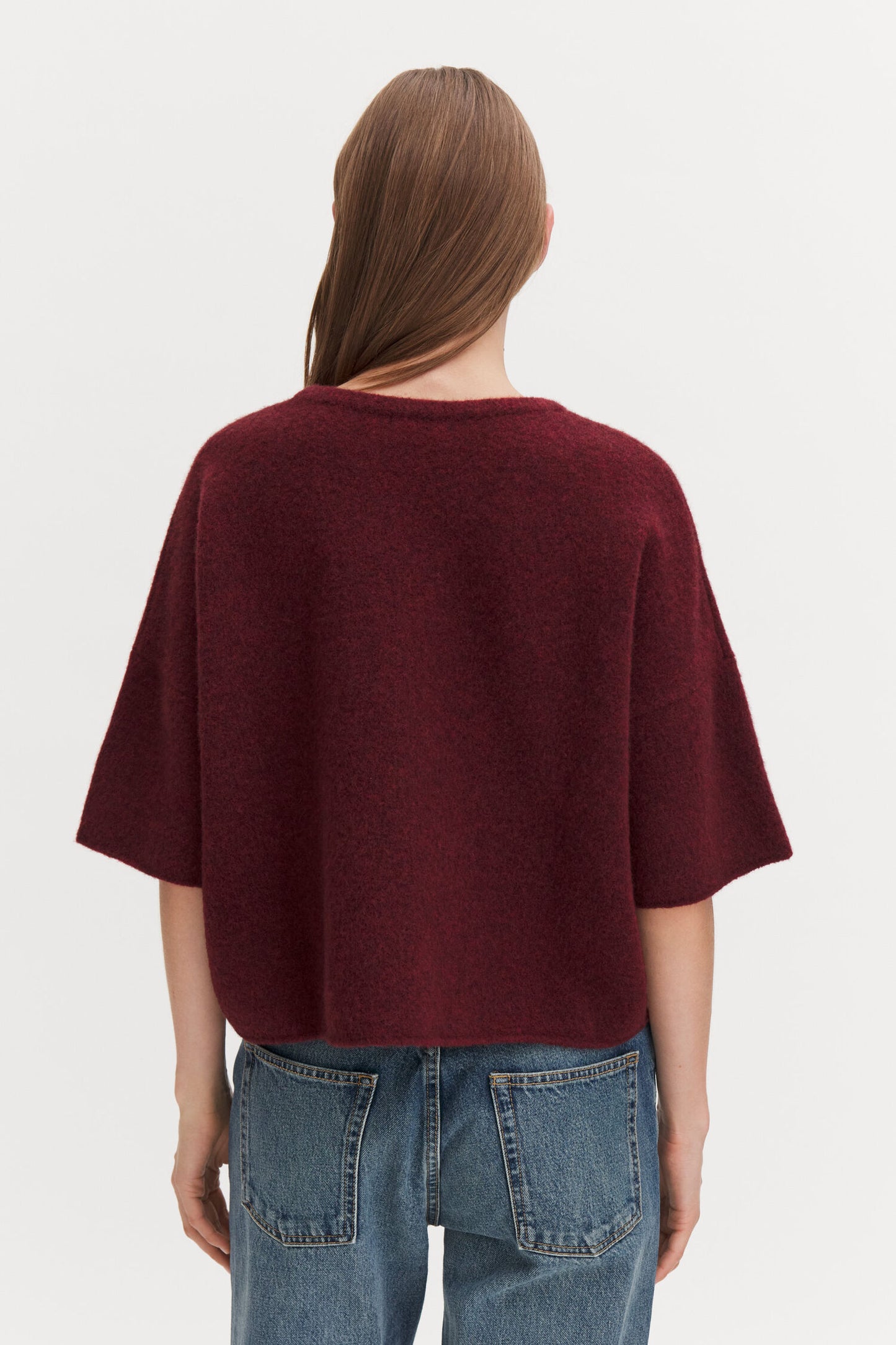 Wool Yak Tee Mahogany Red Filippa K