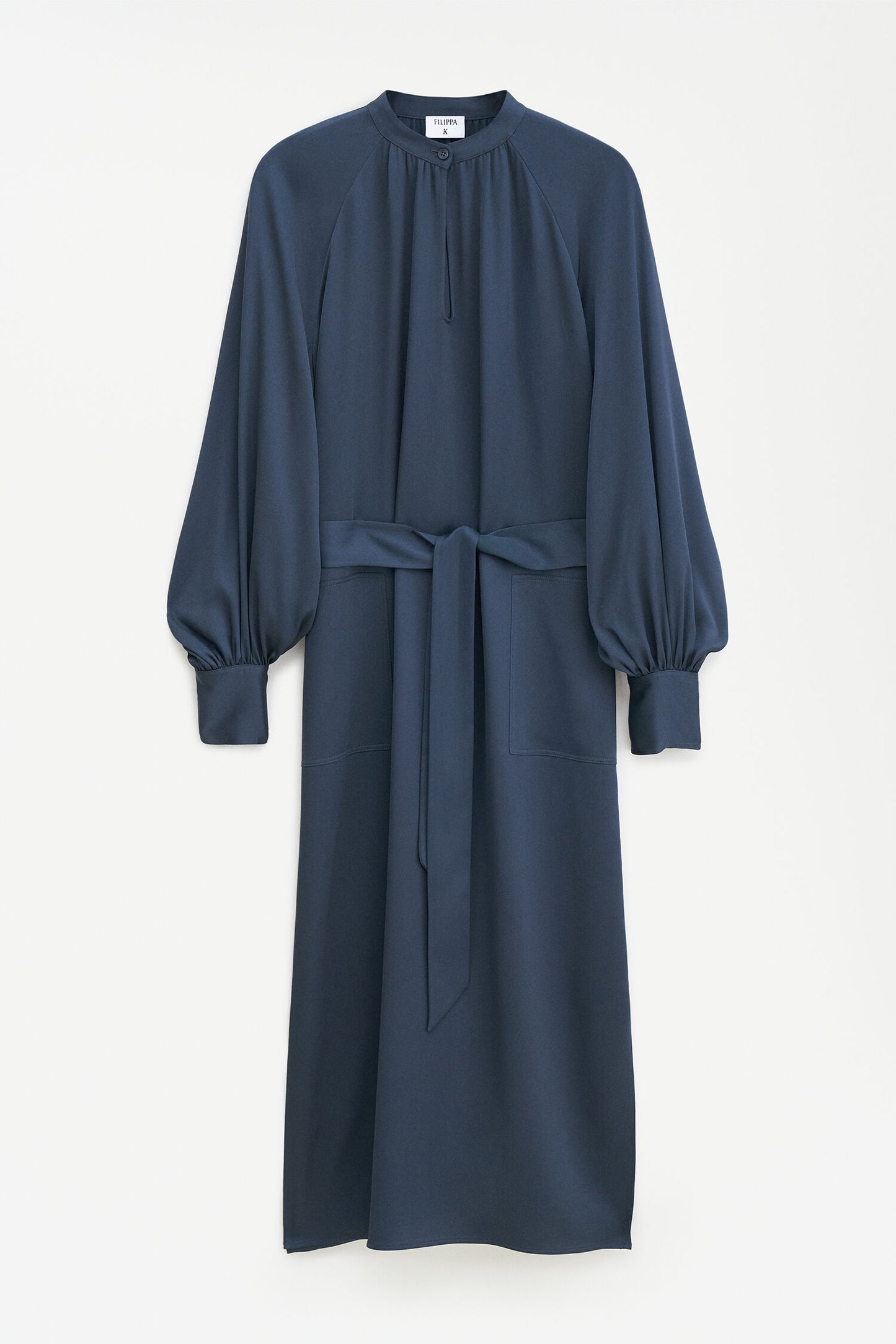 Belted Long Sleeve Dress Dawn Blue Filippa K