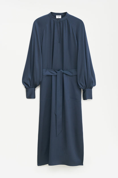Belted Long Sleeve Dress Dawn Blue Filippa K