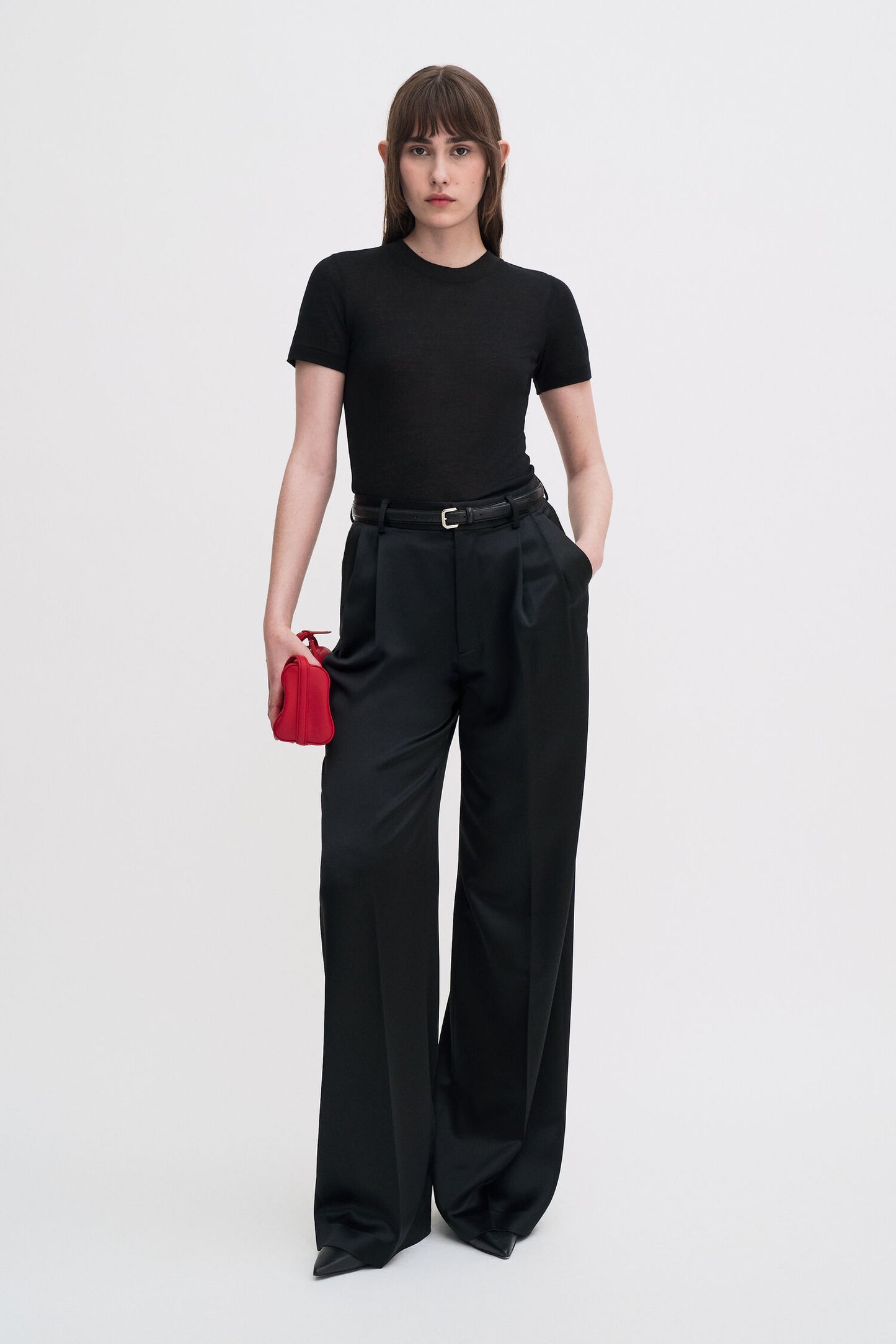 Lyocell Cashmere Tee Black Filippa K