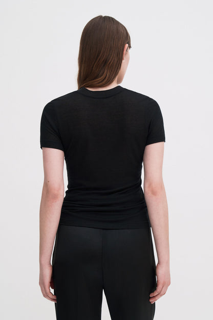 Lyocell Cashmere Tee Black Filippa K