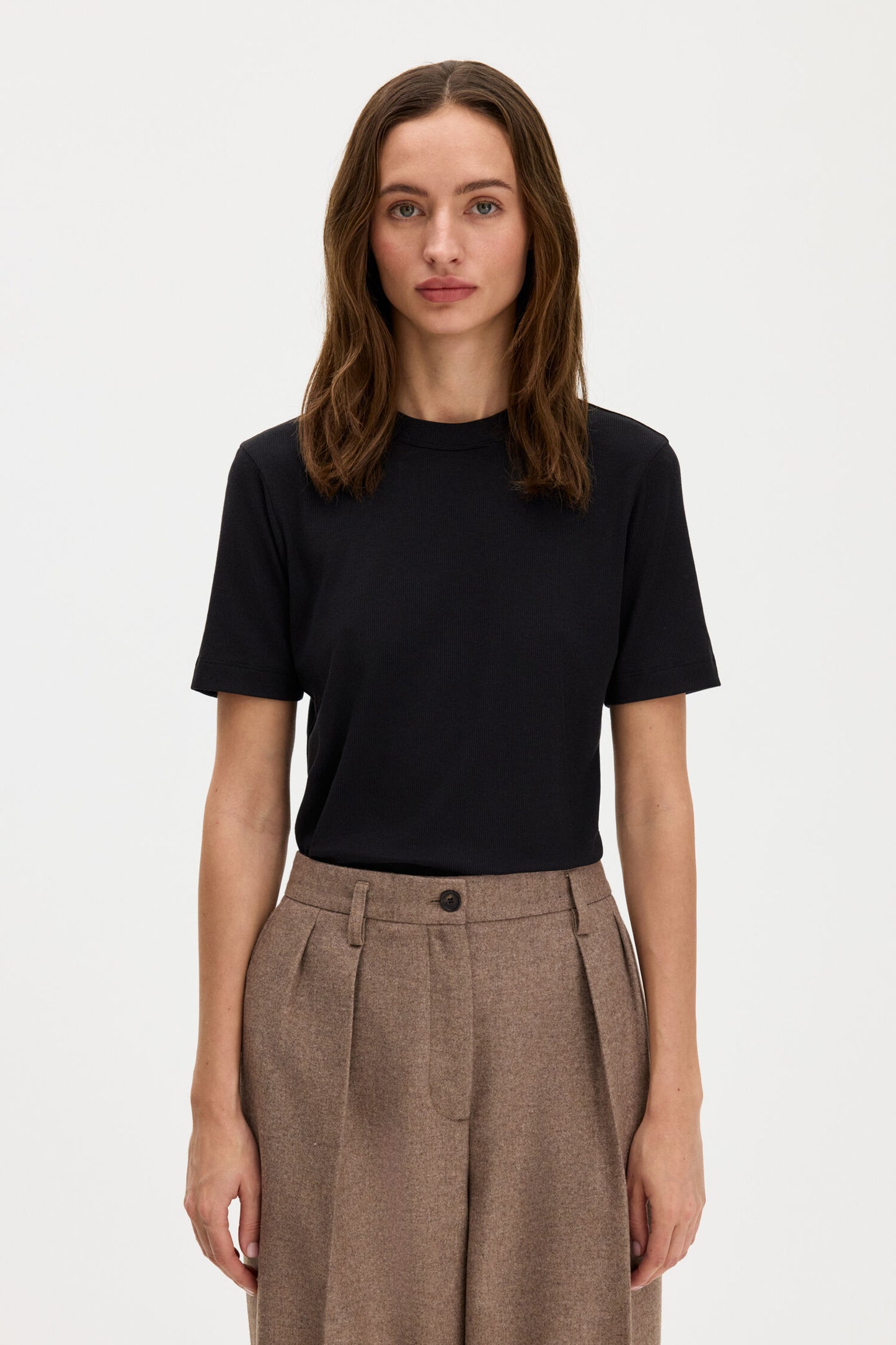 Soft Rib Tee Black Filippa K